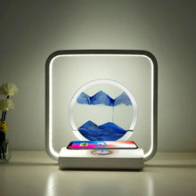 13477 3D Wireless Charging LED Light USB Quicksand Painting Lamp for Bedroom - justgrabit.in | Just Grab It