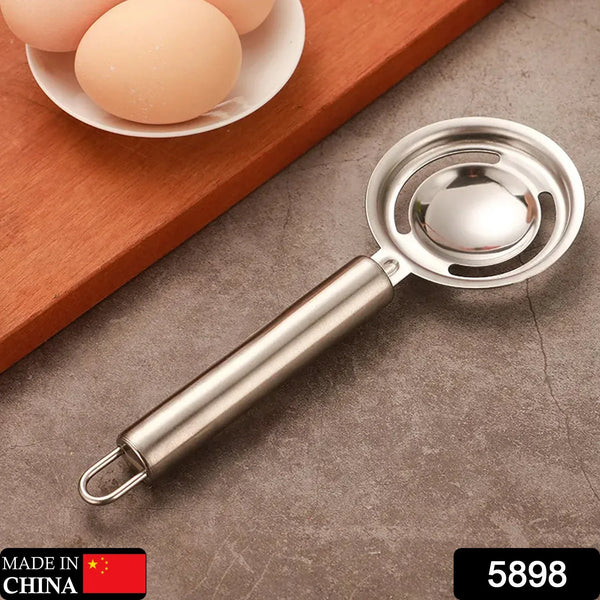 kitchen tools Egg Yolk White Separator Stainless Steel Egg White Separator Tools Eggs Yolk Filter Gadgets Kitchen Gadgets Separating Funnel Spoon Egg Divider Tools - justgrabit.in | Just Grab It