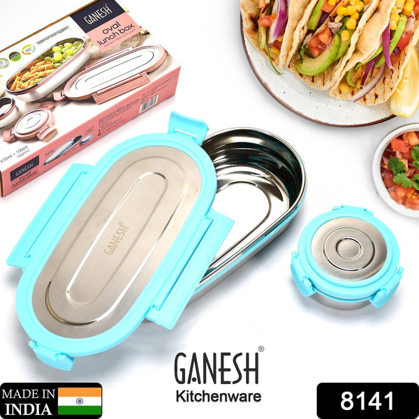 Ganesh Stainless Steel Lunch Box & Container Set of 2 - justgrabit.in | Just Grab It