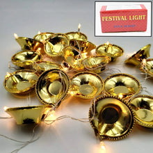 LED Diya Series Light, Fairy Lights for Diwali Decoration (16 Diya) - justgrabit.in | Just Grab It