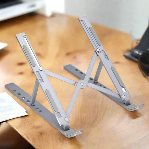 Metal Portable Laptop Stand, with 7 Adjustable Angles (1 Pc) - Justgrabit Inc.
