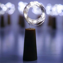 Wine Bottle Cork String Light | Multi LED / 2M Cable Length Copper Wire Battery Operated (White / 1 Pc) - justgrabit.in | Just Grab It