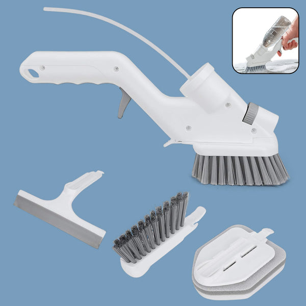 4 in 1 Scrub Brushes for Cleaning 4 Types of Brush Head Replacements (1 Set) - justgrabit.in | Just Grab It