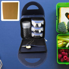 Compact Stainless Steel Airtight Lunch Box Set - 4 pcs (3 Leakproof Containers and 1 Bottle) - Justgrabit Inc.