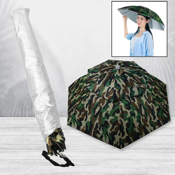 Umbrella Hat with Elastic Band, Fishing Umbrella Hat for Adults Kids Women Men, Umbrella Hat for Outdoor Activities - Justgrabit Inc.