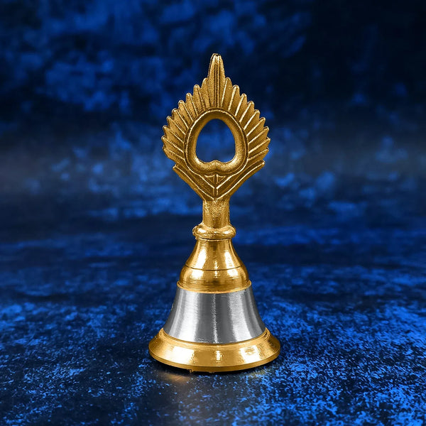 Brass and Steel Temple Ghanti (Pooja Bell) – Decorative Spiritual Accessory - Justgrabit Inc.