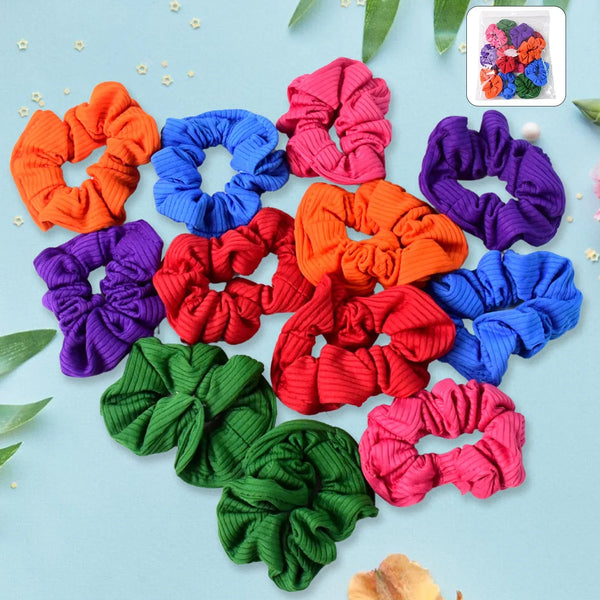 Set of 12 Premium Elastic Hair band Stylish Hair Accessories - Justgrabit Inc.