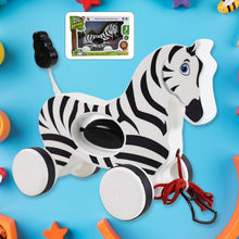 Zebra Pull Along Toy Baby Early Walking Pull Toy Rope Toy for Babies Walking Toy - justgrabit.in | Just Grab It