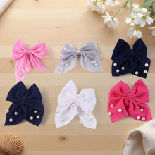 Hair Bow Knot Clip Suitable Girls (12 Pc / Multicolour & Mix Design) - justgrabit.in | Just Grab It