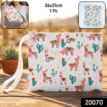 Printed Zipper Pouch (26 × 21 cm, 1 Pc) - justgrabit.in | Just Grab It