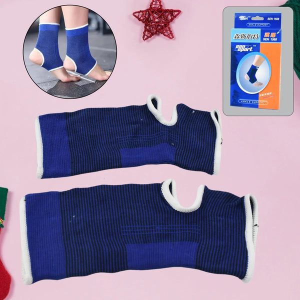Adjustable Ankle Support Brace Cap Wrap Pad (1 Pair) - justgrabit.in | Just Grab It