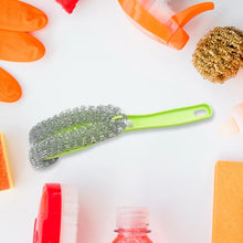 Wire Kitchen Washing Brush, Plastic Small Brush, Cleaning Brush, Bend Handle Pot Washing Brush (2 Pc) - Justgrabit Inc.