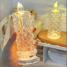 Rose Candles for Home Decoration, Crystal Candle Lights, Diwali - Justgrabit Inc.