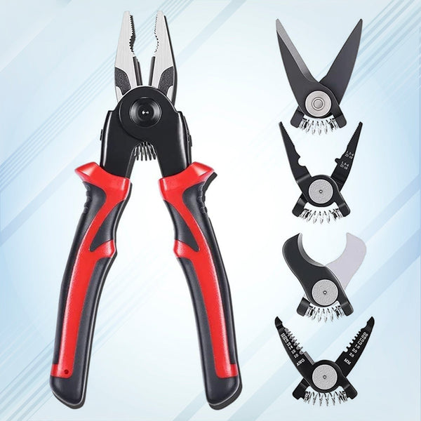 5 in 1 Wire Stripper Pliers Set Soft Grip, Anti - Slip, Alloy Steel, Cutting & Stripping - justgrabit.in | Just Grab It