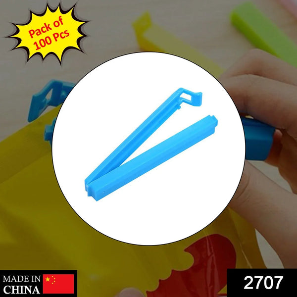 100 Pc Food Sealing Clip used in all kinds of household and official kitchen places for sealing and covering packed food stuff and items. - Justgrabit Inc.