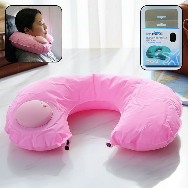 Inflatable Travel Neck Pillow (1 Pc) - justgrabit.in | Just Grab It