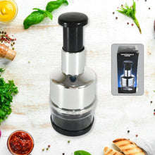 Food Cutter, Multifunctional Stainless Steel Blade Onion Cutter Food Vegetable Cutting Tool Home Kitchen Accessory, Vegetable Onions Garlic Nuts Salads Hand Chopper Kitchen - Justgrabit Inc.