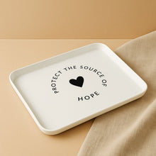 Elegant Printed Plastic Serving Tray with Motivational Quote - justgrabit.in | Just Grab It