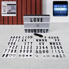 Black Mini A6 Magnetic Cinematic Light Box with 82 Characters and 10 Emojis (1 Set) - justgrabit.in | Just Grab It
