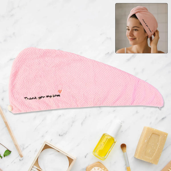 Ultra Soft Microfiber Hair Drying Towel Wrap with Button Lock (1 Pc) - justgrabit.in | Just Grab It