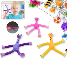 LED Telescopic Suction Cup Giraffe Toy, Tubes Fidget Toys, Shape Changing Telescopic Sensory Tubes Fidget Tubes Sensory Toys Suction Toy, Funny Gift (3 Pcs Set) - Justgrabit Inc.