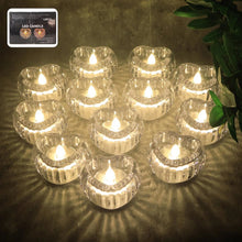Set of 12 Heart - Shaped LED Flameless Decorative Candles - Justgrabit Inc.