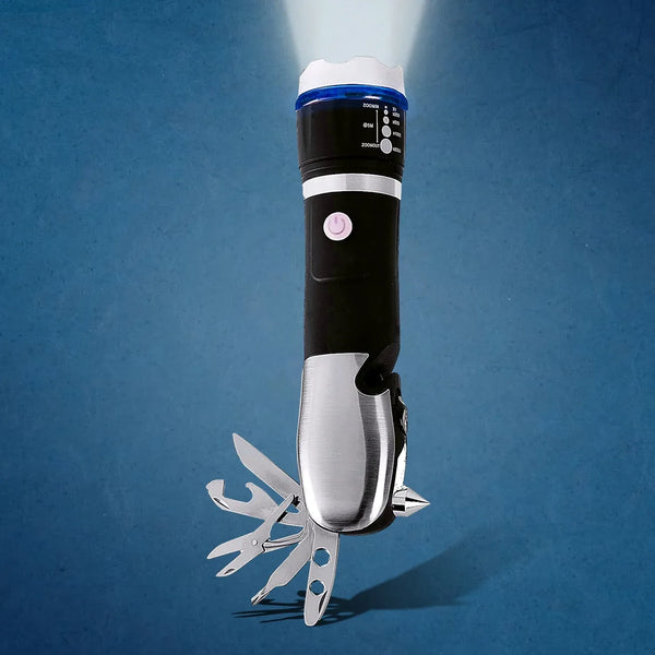 Battery Operated Multi Tool Led Flashlight, All in One Tool Light (1 Pc / Battery Not Included) - Justgrabit Inc.