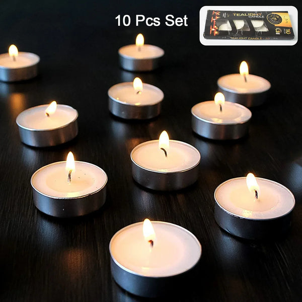 Tealight Candles Set, Smokeless Candles, Diwali (10 Pcs set) - justgrabit.in | Just Grab It
