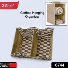 Fabric Hanging 2 - Shelf Closet Cloth Organizer - justgrabit.in | Just Grab It