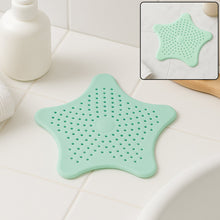 Mint Green Silicone Star Shaped Sink Filter Bathroom Hair Catcher Drain Strainers - justgrabit.in | Just Grab It