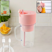 Portable Crusher Juicer With Handle & Straw, USB Rechargeable Multi Blades (420 ML) - Justgrabit Inc.
