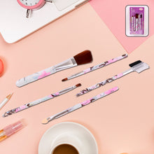 Floral Makeup Brush Set for Eyes, Lips, and Face (5 Pc) - justgrabit.in | Just Grab It