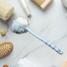 Long Handle Shower Puff Pouf Sponge Exfoliating Mesh Brush Scrubber,Bath Loofah Bath Scrubber for Body Shower Loofah Brushes, Body Bath Brush for Women and Men, Bathroom Shower Accessories (Mix 1 Pc) - justgrabit.in | Just Grab It