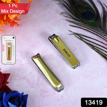 Stainless Steel Folding Portable Large Nail Clippers with Nail File (1 Pc / Mix Design) - justgrabit.in | Just Grab It