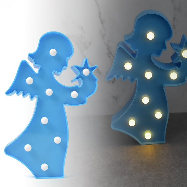 LED Angel Shape Night Light Desk Lamp (1 Pc / Battery Not Included) - justgrabit.in | Just Grab It