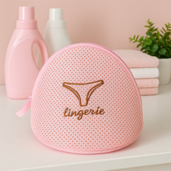 Lingerie Wash Bag – Dome - Shaped Protective Mesh Laundry Pouch with Zip Closure (1 Pc) - justgrabit.in | Just Grab It