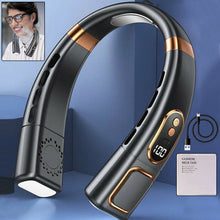 Premium USB Rechargeable Fashion Neck Fan with Digital Display (1 Pc) - justgrabit.in | Just Grab It