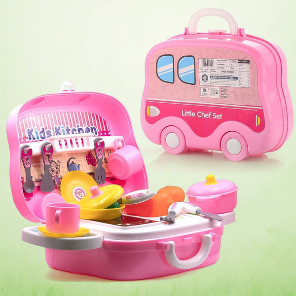 Kitchen Set for Kids Girls Pretend Play Toys Little (23 Pcs Set Approx) - justgrabit.in | Just Grab It
