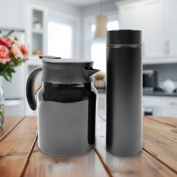 Thermal Coffee Carafe & Water Bottles with LED Display (500 ml & 1000 ml) - justgrabit.in | Just Grab It