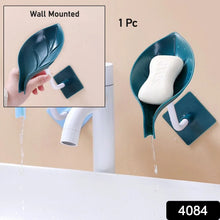 Soap Holder Leaf - Shape Self Draining Soap Dish Holder, With Suction Cup Soap Dish Suitable for Shower, Bathroom, Kitchen Sink - Justgrabit Inc.
