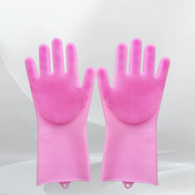 Dishwashing Gloves with Scrubber| Silicone Cleaning Reusable Scrub Gloves for Wash Dish Kitchen| Bathroom| Pet Grooming Wet and Dry Glove (1 Pair, 250 Gm) - Justgrabit Inc.