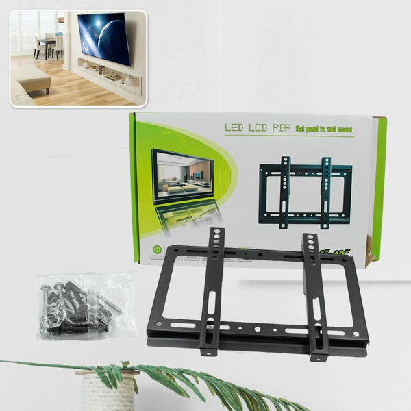 TV Wall Bracket Mount Slim Monitor Stand for 14 x 42, LCD LED 3D plasma Flat TVs Full Motion Heavy - Duty Wall Bracket, Sturdy and Strong Flat Screen Design TV Wall Mount (29cmx19cm) - Justgrabit Inc.