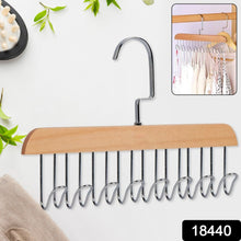 Space Saving 8 Hooks Wooden Hangers (1 Pc) - justgrabit.in | Just Grab It