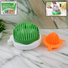 2 In 1 Salad Cutter Bowl with Lemon Squeezer Citrus Juicer (1 Pc) - Justgrabit Inc.