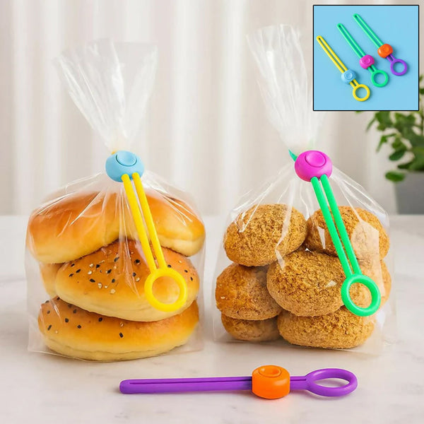 Reusable Silicone Food Bag Sealing Clips with Lock for Kitchen Storage ( 3 Pc) - justgrabit.in | Just Grab It