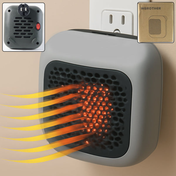 600W Wall - Mounted Plug - In Room Heater (1 Pc / With Conveter) - justgrabit.in | Just Grab It