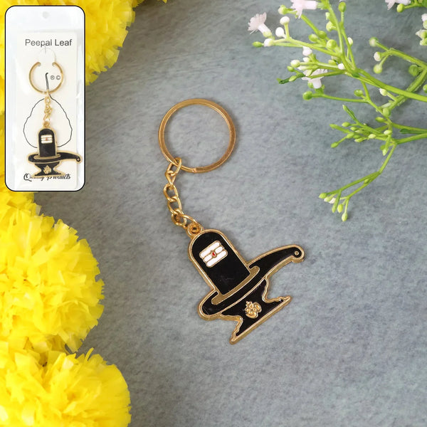 Shivling Design Golden Keychain (1 Pc) - justgrabit.in | Just Grab It