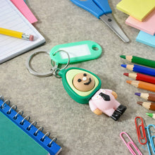 Cute Cartoon Avocado Character Keychain (1 Pc) - justgrabit.in | Just Grab It