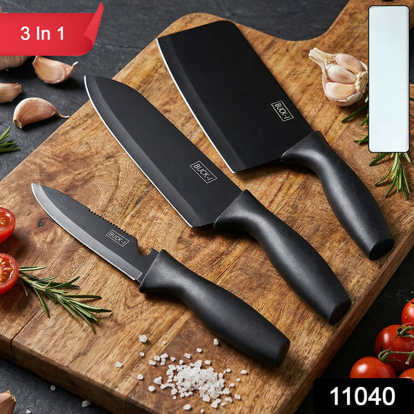 3 in 1 Professional Kitchen Knife Set (1 Set) - justgrabit.in | Just Grab It