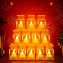 Set of 12 LED Storm Lantern Decorative Lights - justgrabit.in | Just Grab It